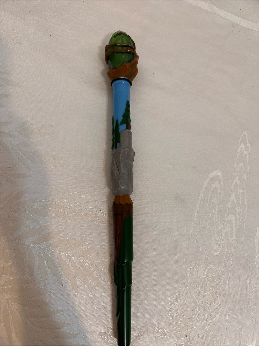 GREAT WOLF LODGE MAGIQUEST WAND EVERGREEN LIGHT UP RARE TOPPER BEAUTIFUL WORKS